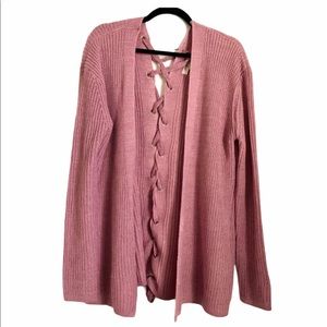Umgee Pink Cardigan Knit Sweater
